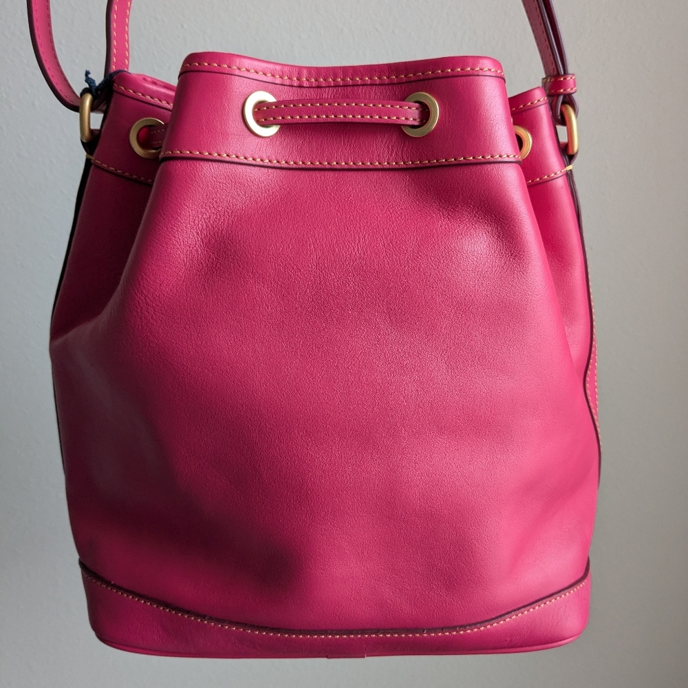 Dooney & Bourke Florentine Drawstring in Fuchsia - Picture 2 of 14